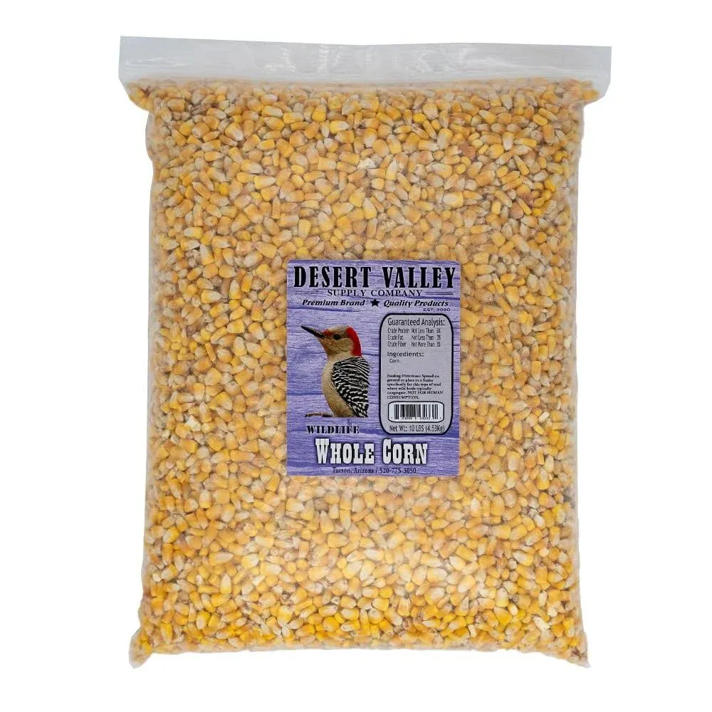 Premium Whole Corn - Wild Bird - Wildlife Food, Deer, Squirrels & More (10-Pounds)