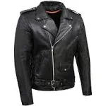  925 Tennessee Leather Men’s Classic Police Style Gun Pocket Motorcycle Jacket