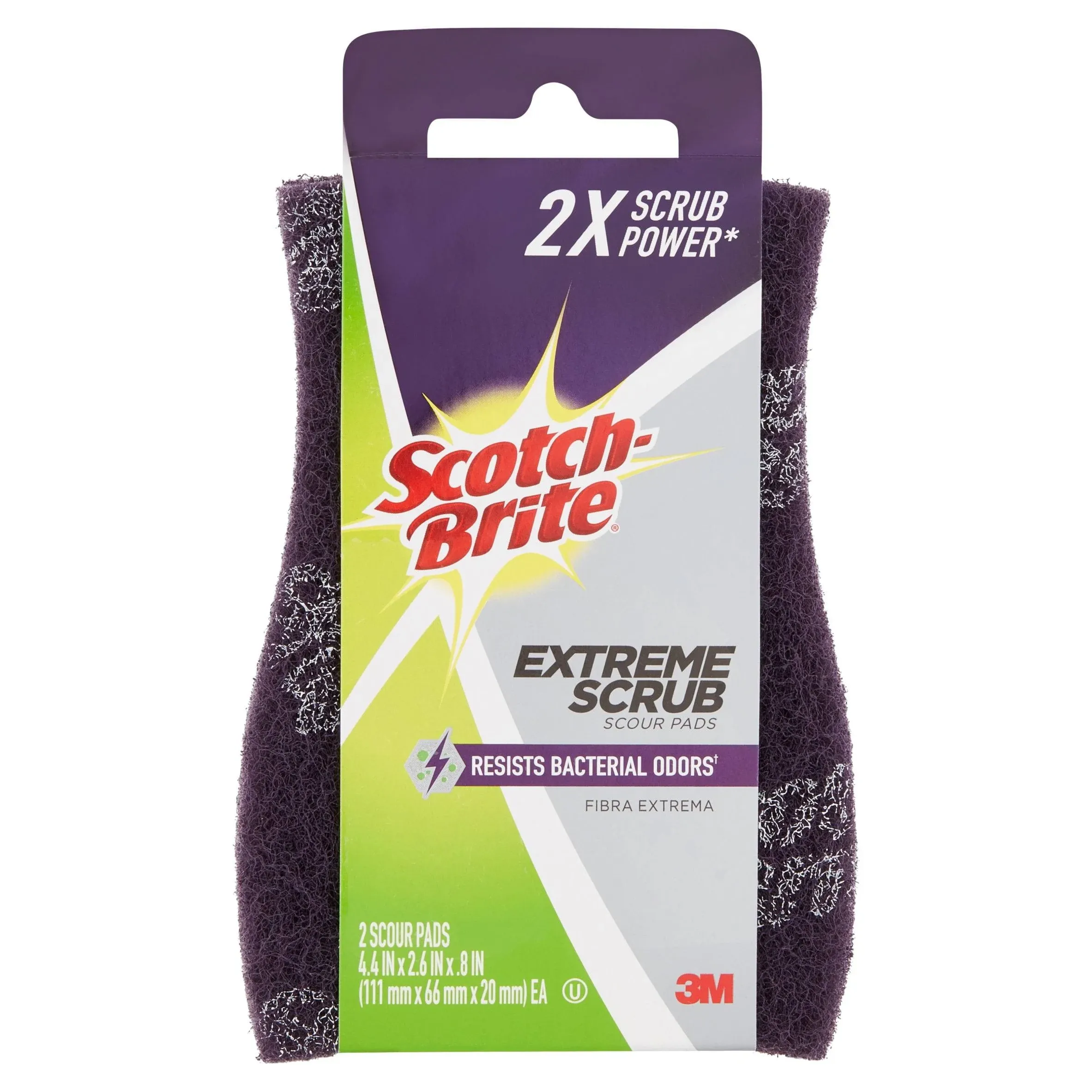 Scotch-Brite Extreme Scrub Scour Pad, 2 Pads