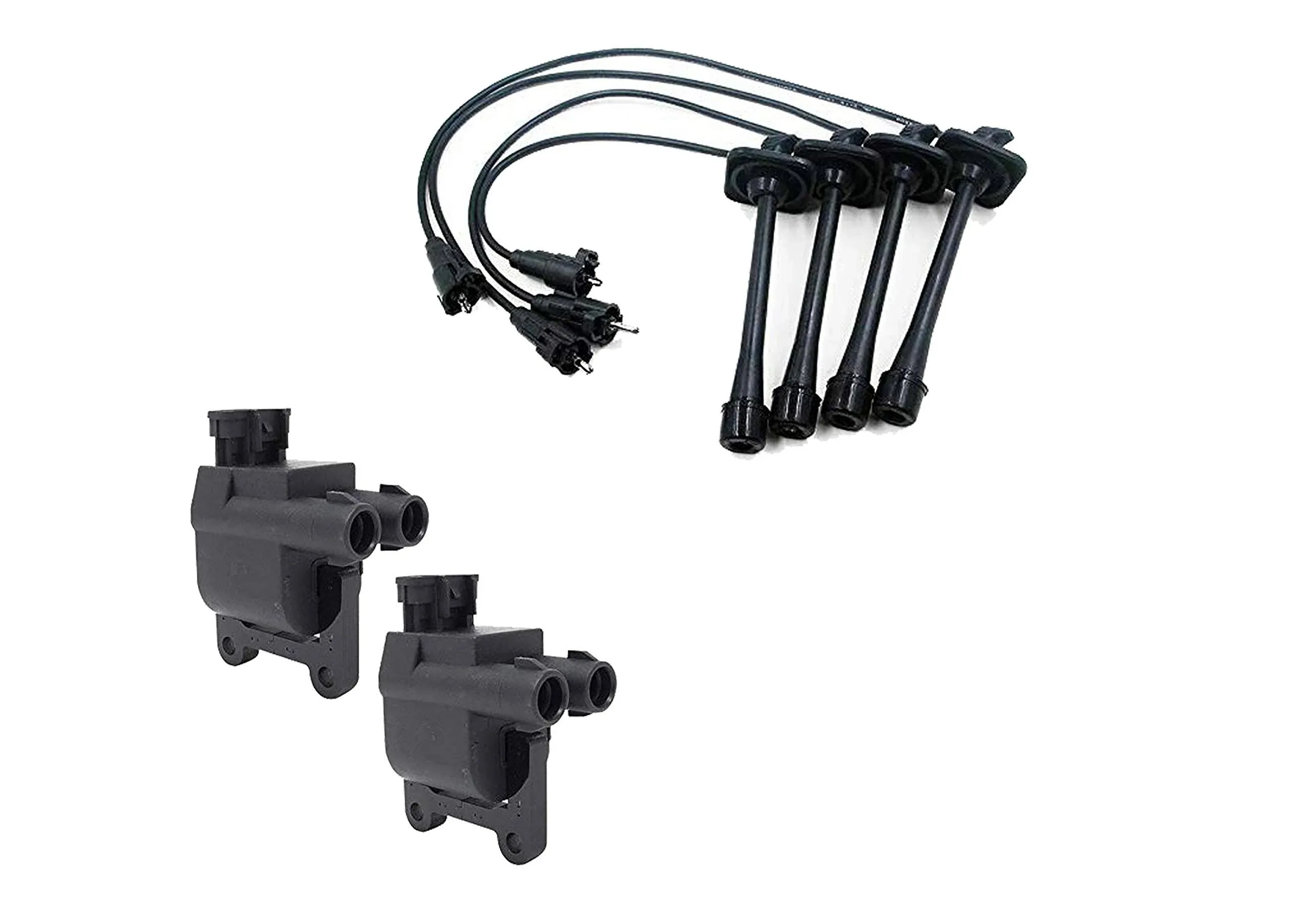 Ena Set of 2 Ignition Coil and Wire Set Compatible with Toyota 1997 1998 1999 ...