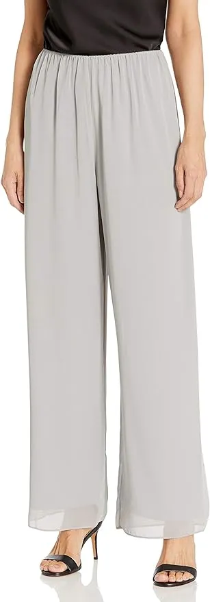 Alex Evenings Dove Peacock Chiffon Pants