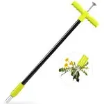 ORIENTOOLS Weed Puller Tool, Garden Stand Up Weeder with 3 Claws for Dandelion