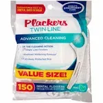 Plackers Twin-Line Dental Floss Picks, Cool Mint