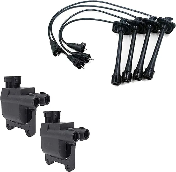 A-Premium 2x Ignition Coil Pack and 4x Iridium Spark Plugs Compatible with Toyota Camry 1997-2001, RAV4 1998-2000, Solara 1999-2001, L4 2.0L 2.2L