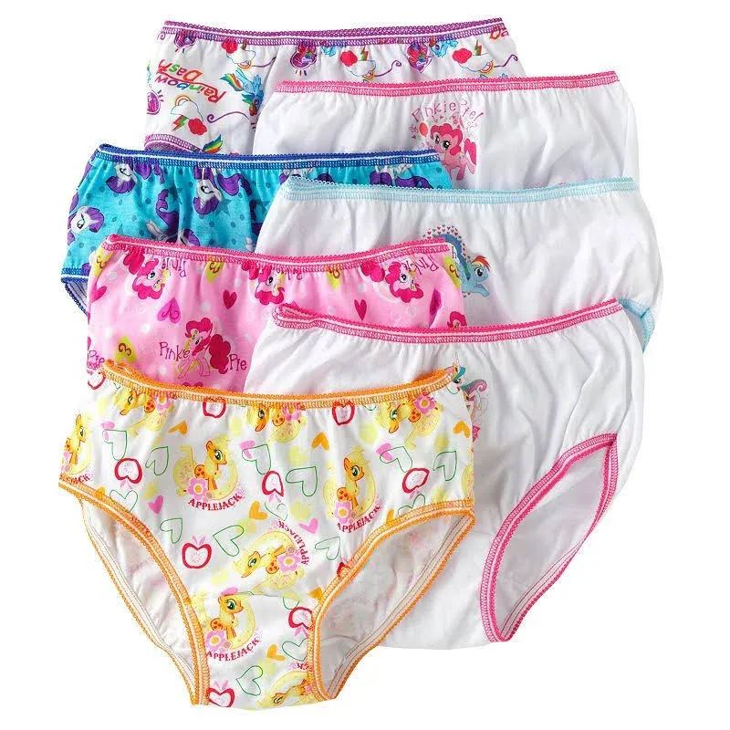 My Little Pony Girls' 100% Combed Cotton Underwear Multipacks in Sizes 2/3tt, 4t, 4, 6 and 8