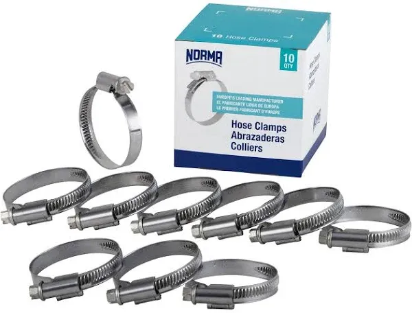 Norma 01266704080-000-0543 Hose Clamps, 70 mm-90 mm x 9 mm W4 (Pack of 10)