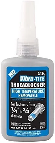 Vibra-Tite - 123 Medium Strength High Temp Threadlocker, 50 ml