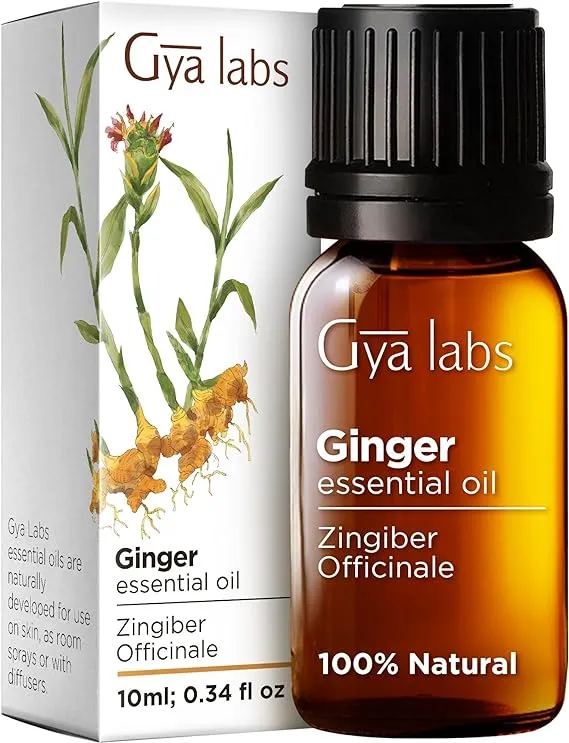 Gya Labs Ginger Essential Oil - 100% Pure Therapeutic Grade for Lymphatic ...