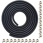 1/4 Inch ID Fuel Line Hose 10Ft + 20 Hose Clamps for Small Gas Engines