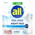 All Stainlifters Free Clear 100% Free Of Perfumes & Dyes Detergent (12.6 oz, 19 ct)