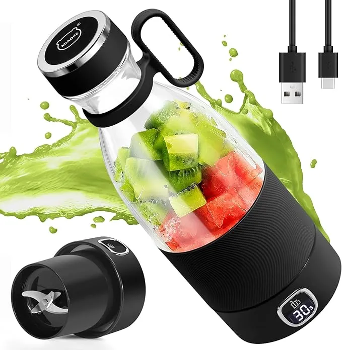 Portable Blender, MIAOKE 6 Blades Juicer Cup for Juice Shakes and Smoothies 350ml ...