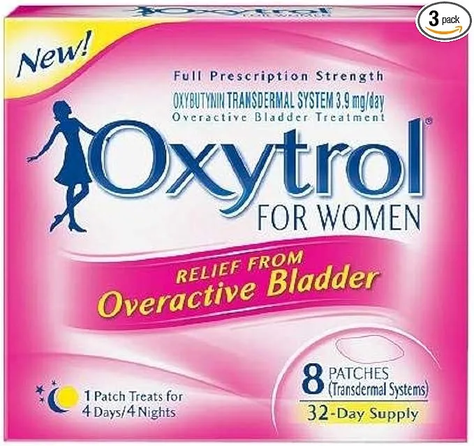 for Women Overactive Bladder Transdermal Patch, 8 Count (Pack of 3)