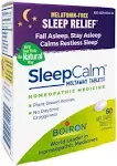 Boiron SleepCalm Sleep Relief, Meltaway Tablets, Unflavored - 60 tablets