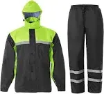 Men&#039;s Rain Suit High Visibility Reflective Work Rain Jacket Pants for All Sport 