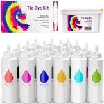 Tie Dye Kit Easy DIY 18 Colors, Fabric Dye Refills