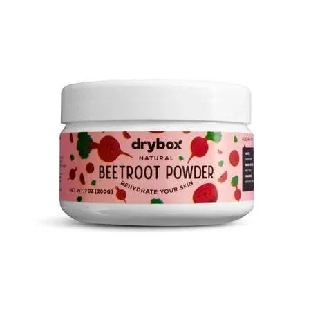 Drybox Organic Beetroot Powder, Pure Powdered Beets Superfood Supplement and Natural Dye, Increase Blood Flow & Rehydrate Your Skin, 7 Ounces (200