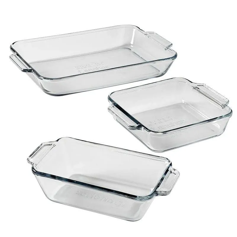 Anchor Hocking 3-Piece Glass Bakeware Set