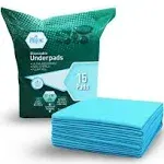 Med Pride Disposable Underpads for Incontinence & Bed Protection 15-Pack - Ultra Soft & Absorbent Bed Wetting Protection Pads- 45g Leakproof Pee Pads