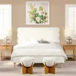 Stockholm Modern Wavy Headboard Platform Bed