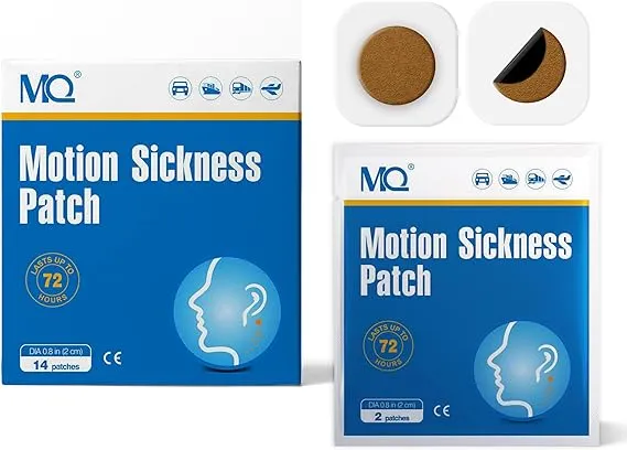 MQ 42ct Motion Sickness Patch for Car and Boat Rides, Cruise and Airplane Trips