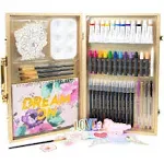 STMT DIY Designer Art Studio by Horizon Group USA, Kit Includes 40+ Art Making Essentials.Water Colors,Oil Pastels,Brush Markers,Spiral Art Pad &amp;