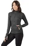 Full Zip Runner Jacket, L / Htr.Charcoal - 90 Degree by Reflex