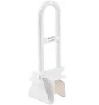 Drive Medical Parallel Bathtub Grab Bar Safety Rail, White