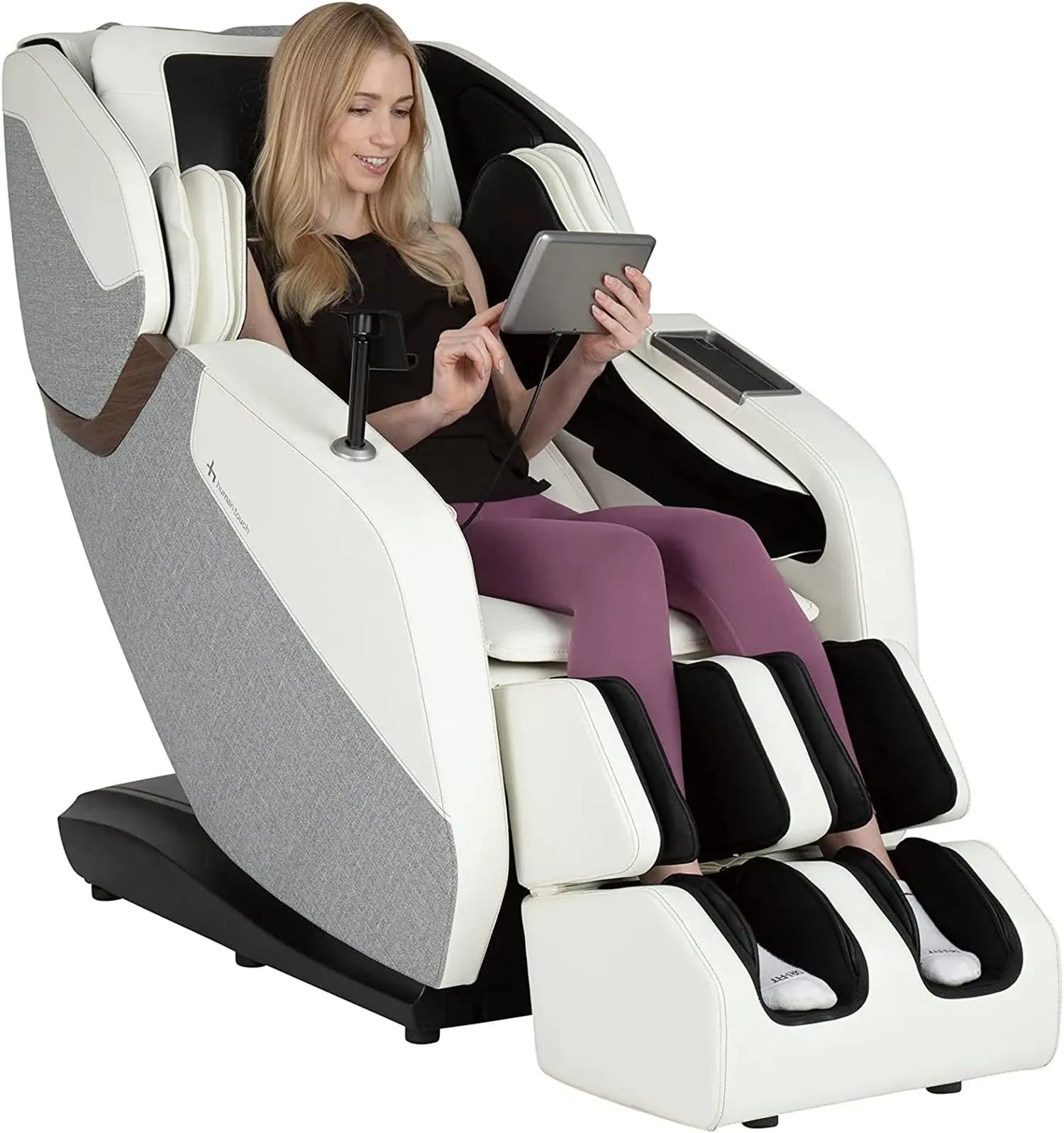 Human Touch WholeBody Rove Massage Chair – S & L Track, Full-Body Stretch Massage with Foot and Calf, Wellness Programs, Dual Lumbar Heat - Tablet Remote and Wireless Charger – 5 Year Warranty – SLATE