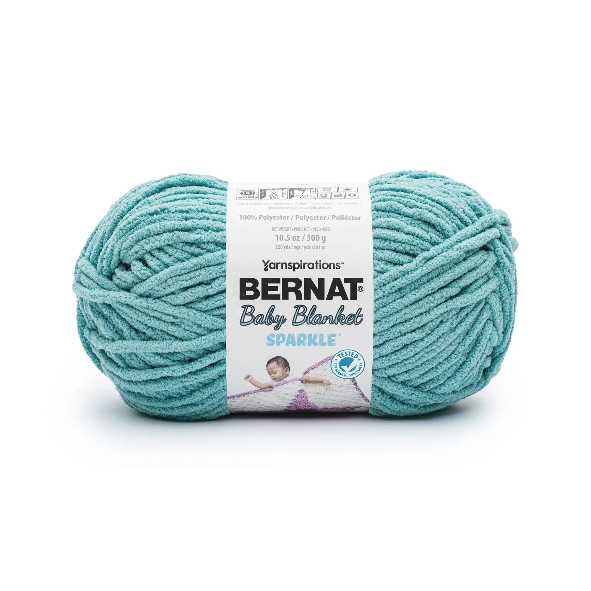 Bernat Baby Blanket Sparkle Yarn, Seaside