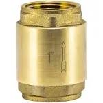 EZ-FLO 1 in. Brass In-Line Check Valve 20405LF