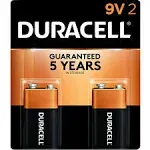 Duracell Coppertop Alkaline 9V Batteries