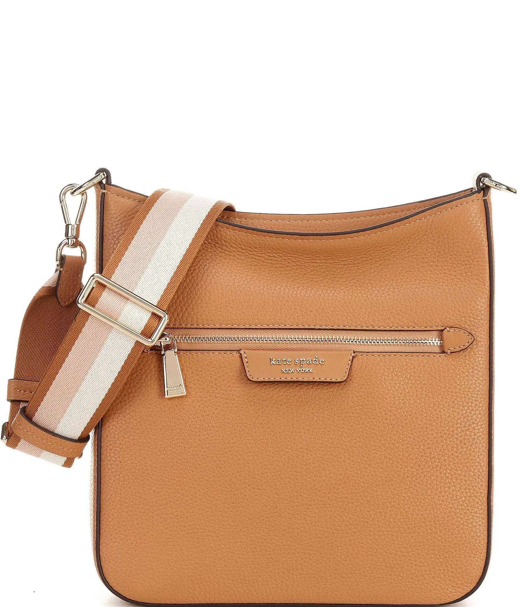 Kate Spade New York Hudson Pebbled Leather Messenger Crossbody - Bungalow