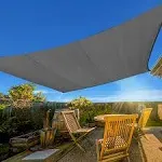 Artpuch Sun Shade Sails Canopy, 185gsm Shade Sail UV Block for Patio Garden Outdoor Facility and Activities (12'x16', Dark Grey)