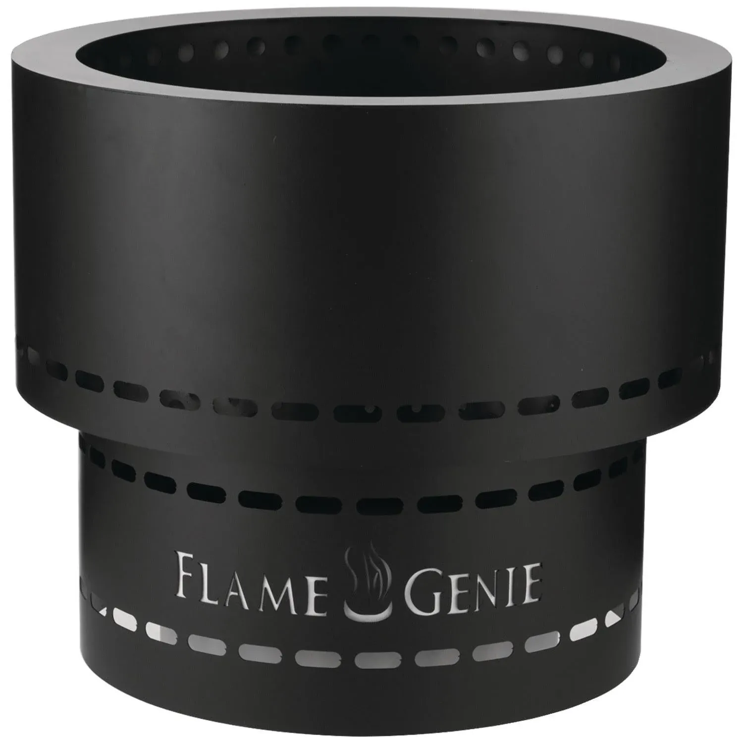 Flame Genie Portable Fire Pit - Smoke-Free Inferno Wood Pellet Fire Pit, 19" Diameter, Black, FG-19 Smokeless Pit, USA Made, Black