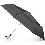 Totes Wooden Duck Handle Auto Open Umbrella - Black