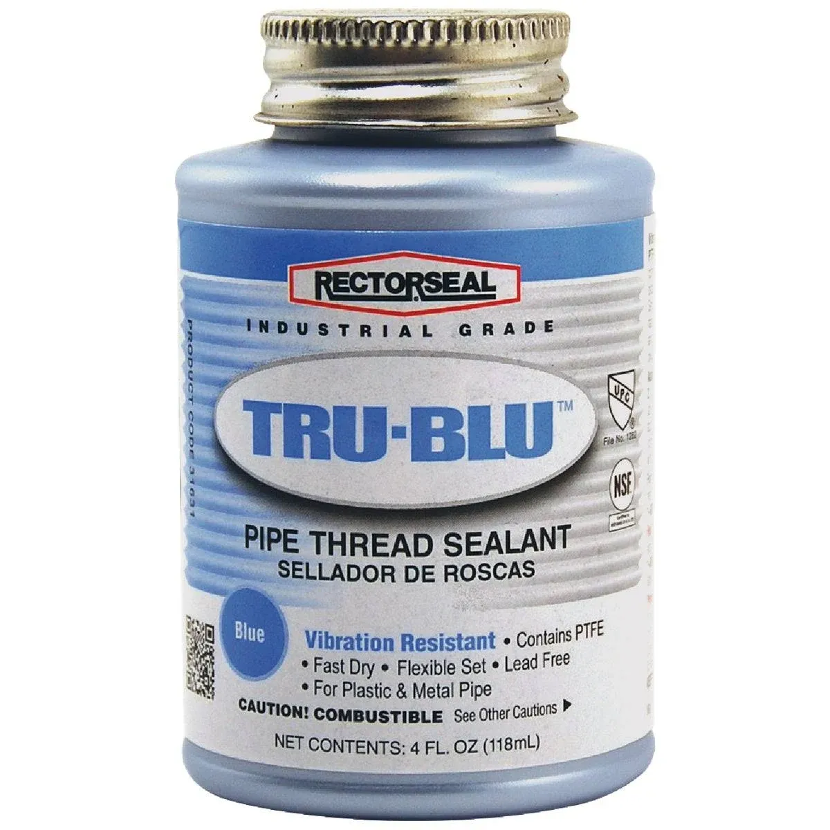 Rectorseal 31631 4 oz Tru-Blu Pipe Thread Sealant