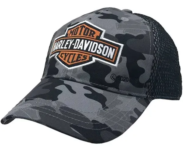 Harley-Davidson Little Boys' B&S Camo Print Toddler Mesh Baseball Cap 7270929 ...