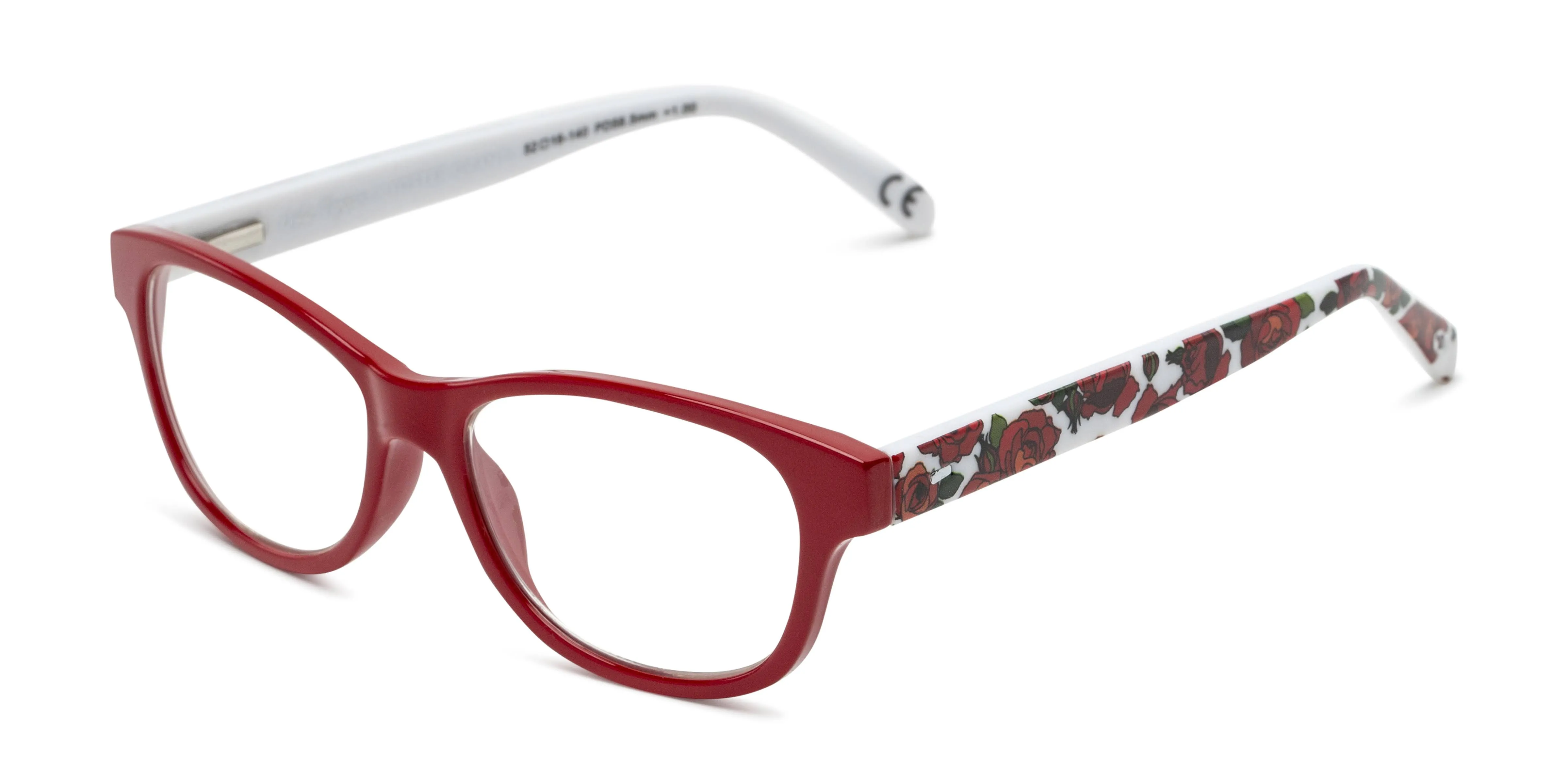 Sofia Vergara x Foster Grant Women's Linda Multi Focus Blue Light Reading Glasses Square, Red, 1.75