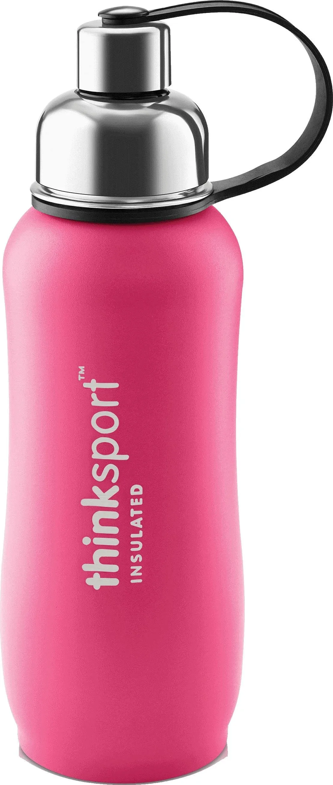 Thinksport 750ml Insulated Sports Bottle, Coated Dark Pink, 25 oz