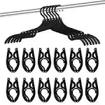 24 Pcs Travel Hangers - Cruise Ship Essentials Portable Folding Clothes Hangers Travel Accessories Foldable Clothes Drying Rack for Travel (Black)