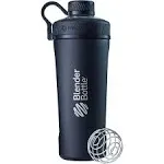 BlenderBottle Radian Shaker Cup Insulated Stainless Steel Water Bottle with Wire Whisk, 26-Ounce, Matte Black