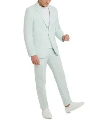 Men's Slim-Fit Stretch Linen Solid Suit