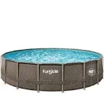 Funsicle 18 ft Oasis Designer Pool - Dark Double Rattan