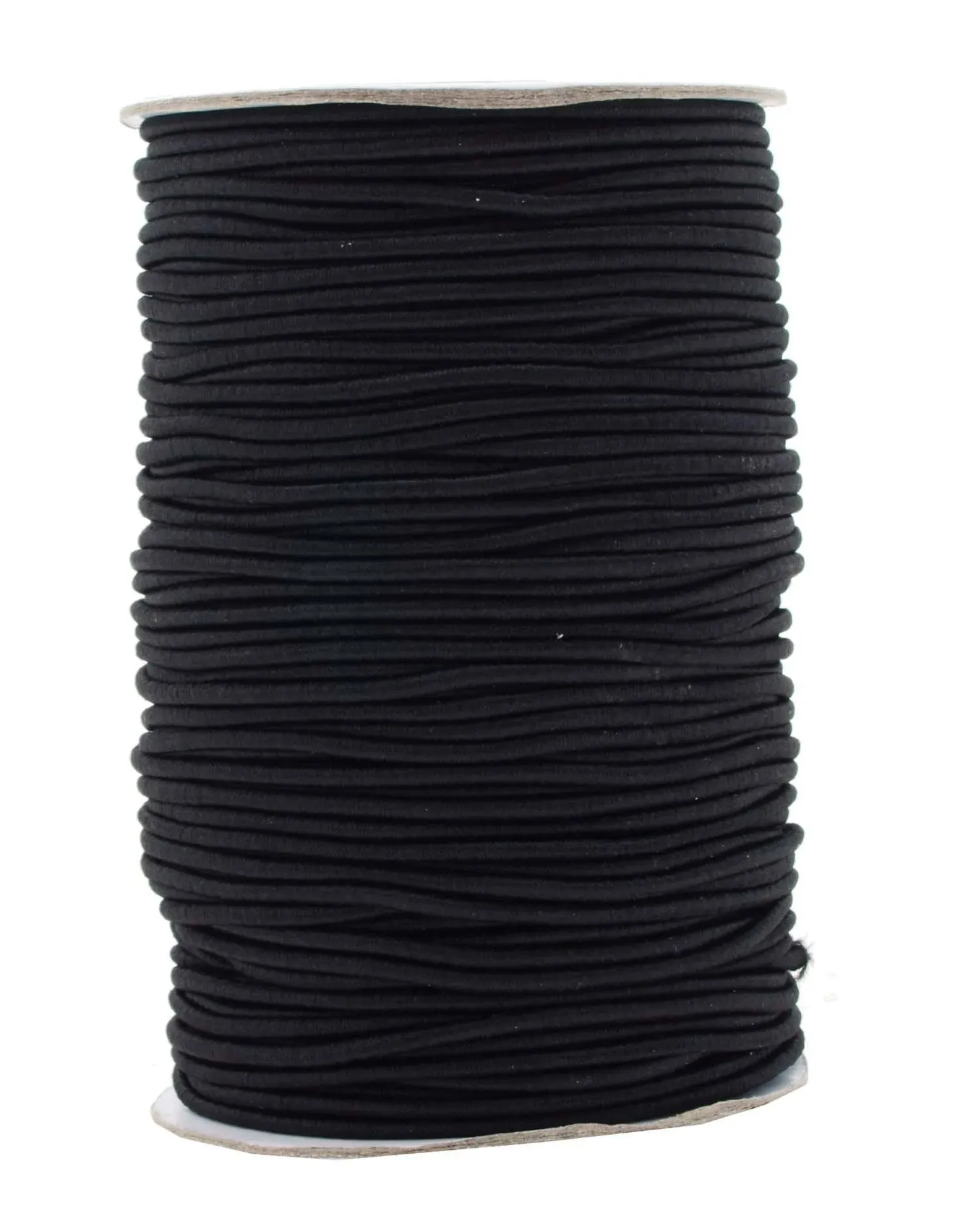 Mandala Crafts 2mm Elastic Cord for Bracelets Necklaces - 76 Yds Black Elastic String Stretchy Cord for Jewelry Making Beading - Round Stretch String for Sewing Crafting