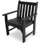 POLYWOOD Vineyard Arm Chair, Black