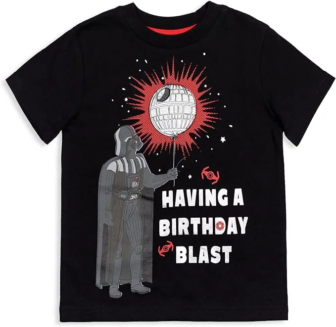 Star Wars Darth Vader Birthday Little Boys Graphic T-Shirt Black 6