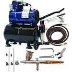 Paasche Airbrush TG-300R Double Action Gravity Feed Airbrush Set and Compressor