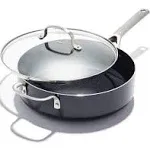 OXO Agility Ceramic Coated Aluminum Saute Pan 5 qt Black