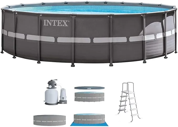 Intex 18' x 52" Ultra Frame Above Ground Swimming Pool Set with Sand Filter Pump