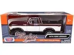 Motor Max 1978 Ford Bronco Ranger XLT w/Spare Tire, Brown 79372 - 1/24 Scale Diecast Car